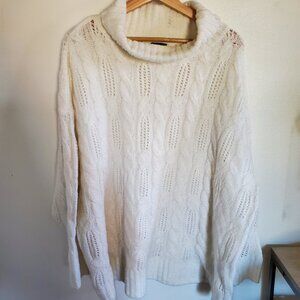 Torrid EUC - Cable Knit Long-sleeve White Sweater Size 1